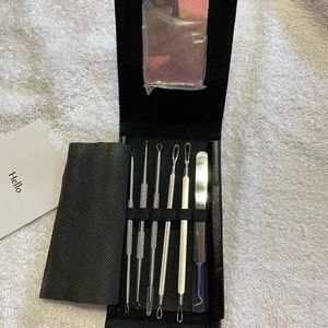 Estuche de instrumentos para tratar los puntos negros y barros en el cutis